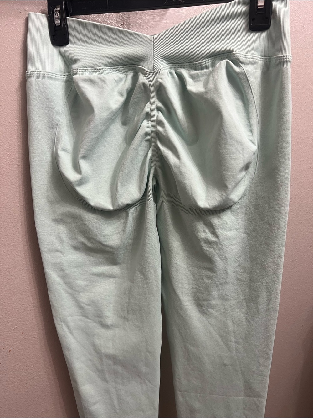 Women's Light Mint Track Joggers - Sculpting High-Waist